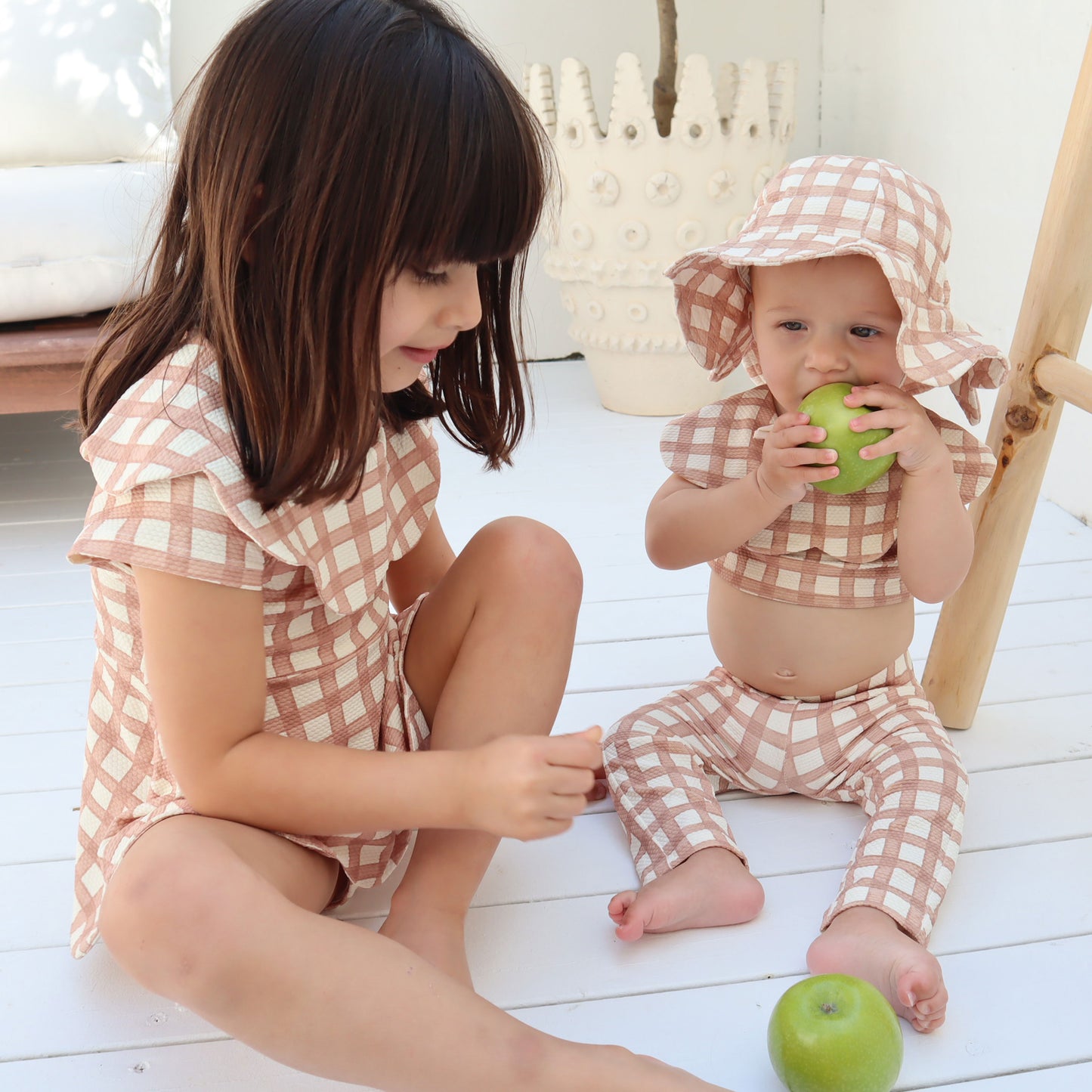 Petal Tankini Top · Gingham